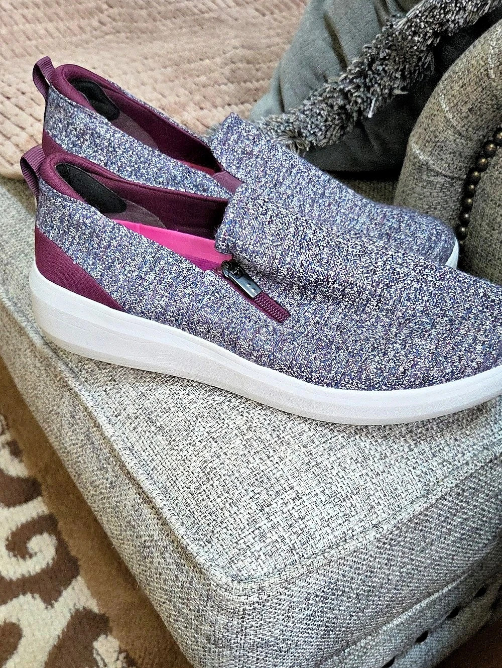 Ryka Lounge Zip Sneaker Women's Purple & White US 11